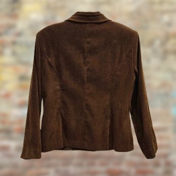 Sag Harbor Dark Brown Jacket or Top - Size 10 - Picture 2 of 6